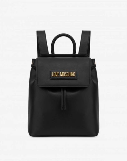 MOSCHINO BACKPACK WITH LETTERING LOGO MODA MALAS 


