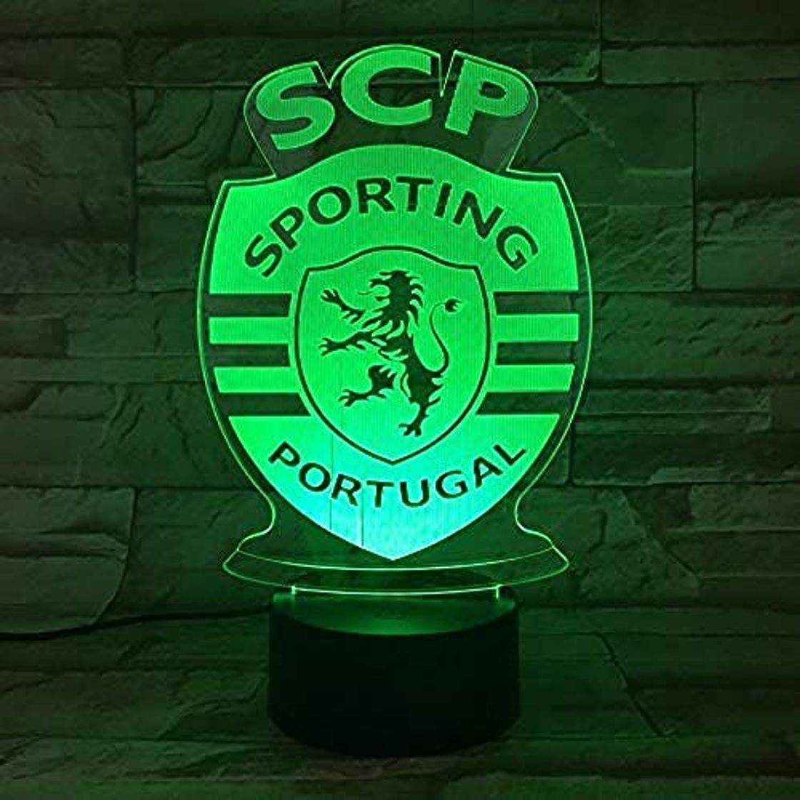 Product 3D Ilusión Lámpara Luz De Noche Led Sporting Clube De Portugal Fútbol