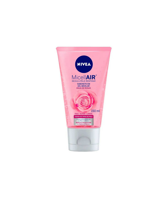 Sabonete Gel facial Nívea água de rosas.