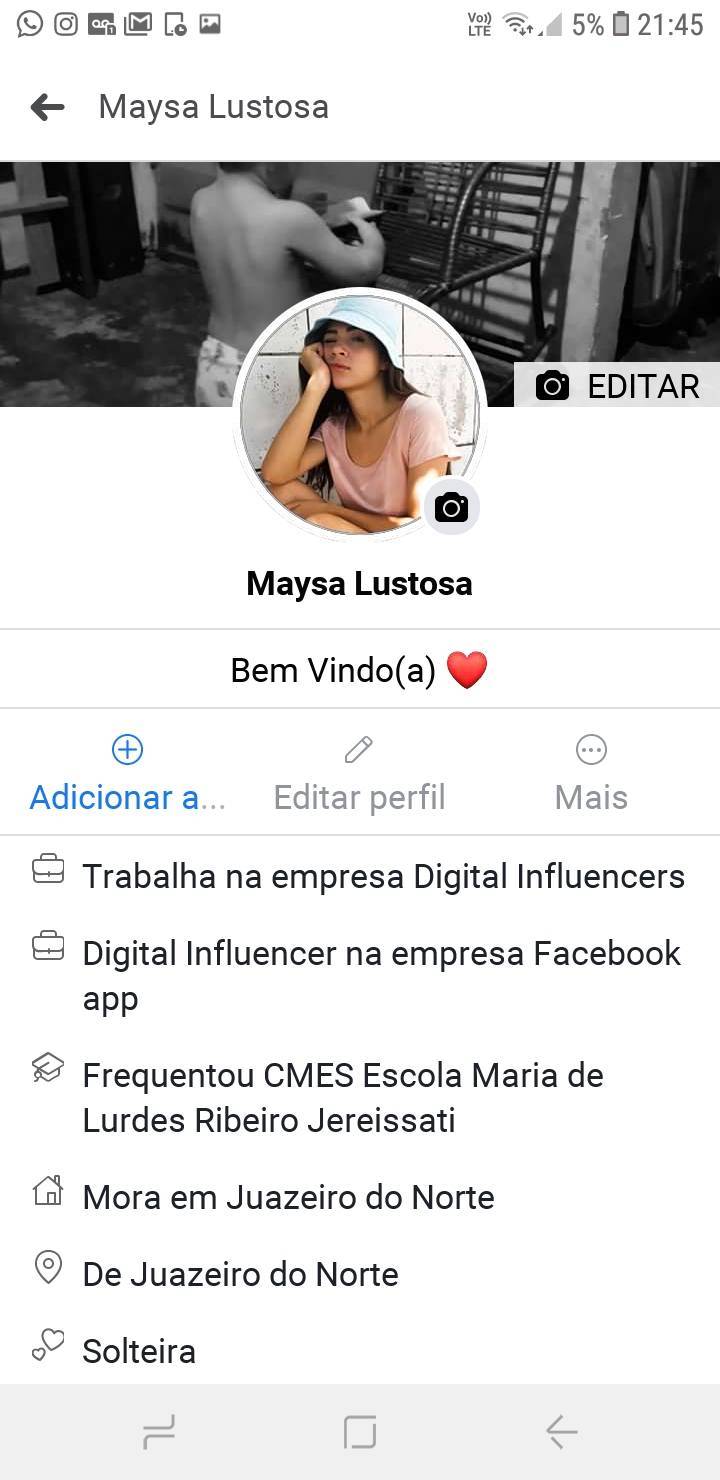 Moda Meus perfis em Rede Sociais ❤