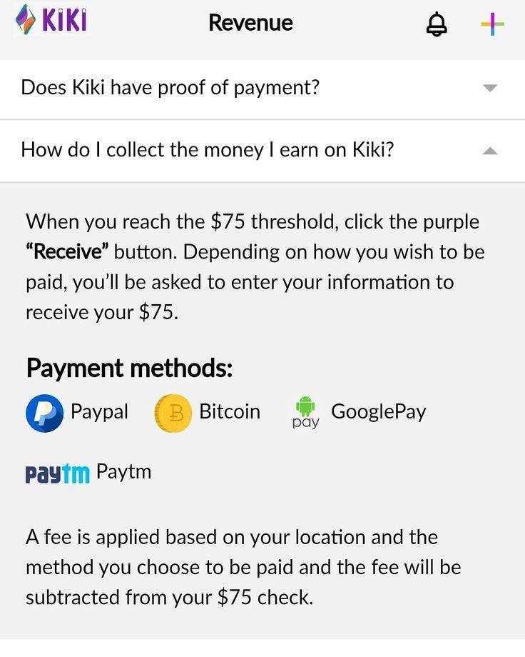 Social Kiki app para ganhar dinheiro