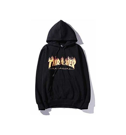 Medress Sudadera con Capucha de Manga Larga para Mujer Thrasher Jersey con