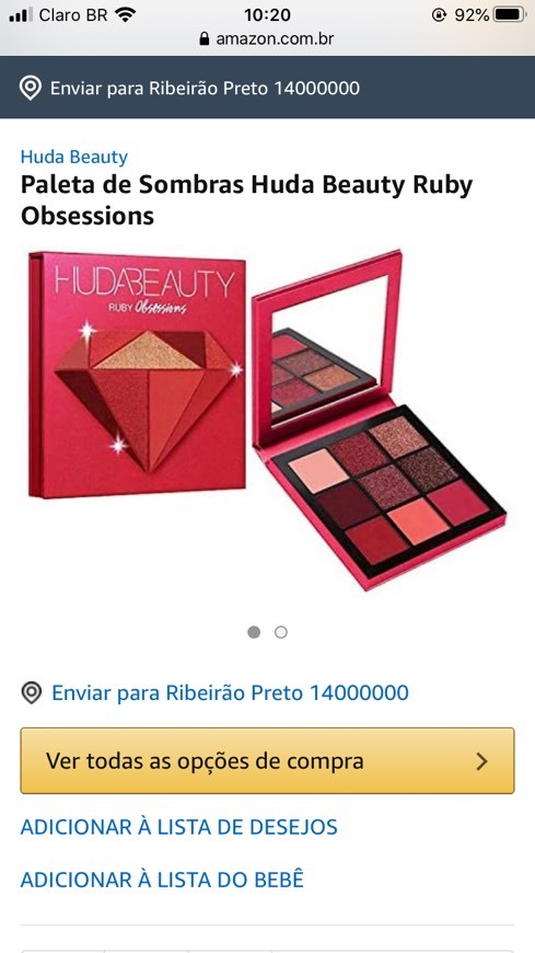 Fashion Paleta Huda Beauty