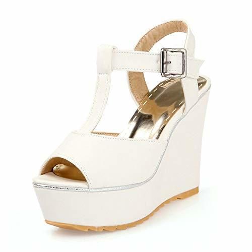 B2-7 Size 34-39 Female PU Leather Sandals Women Platform High Heels Shoe