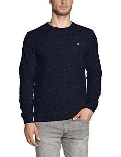 Lacoste Wool Crew Neck suéter, Azul