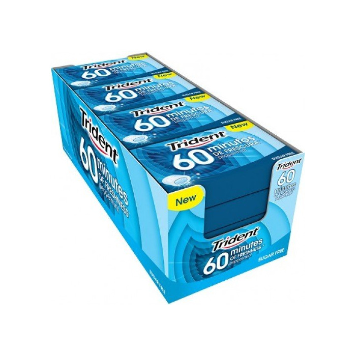 Product Trident - Chicle Sin Azúcar Menta 60 Minutes 20 gr