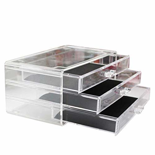 Product Deinbe 3 Layers Acrylic Drawer Type Makeup Storage Box Desk Sundries Container