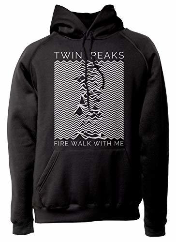 Producto LaMAGLIERIA Sudadera Unisex Twin Peaks Unknown Pleasure White Logo - Sudadera con