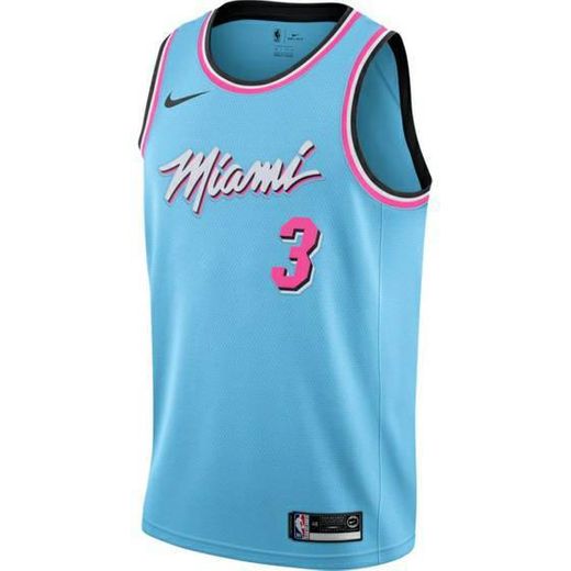 WOLFIRE WF Camiseta de Baloncesto para Hombre, NBA, Miami Heat #3 Dwyane