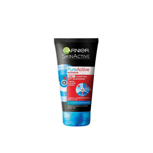 Garnier pure active máscara 3 em 1 carvão 