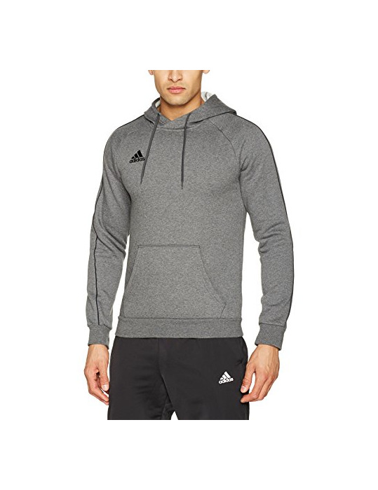 Social adidas Core18 Hoody Sudadera con Capucha, Hombre, Gris