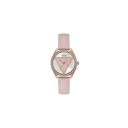 Guess Reloj Analógico para Mujer de Cuarzo con Correa en Cuero W0884L6