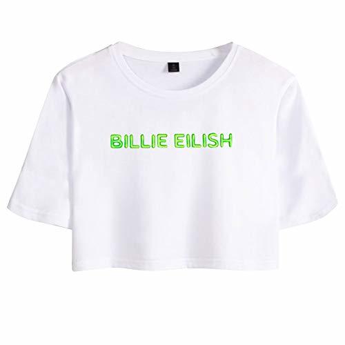 Product Billie Eilish Crop Top Mujer Verano Camiseta Manga Corta T Shirt Camisa