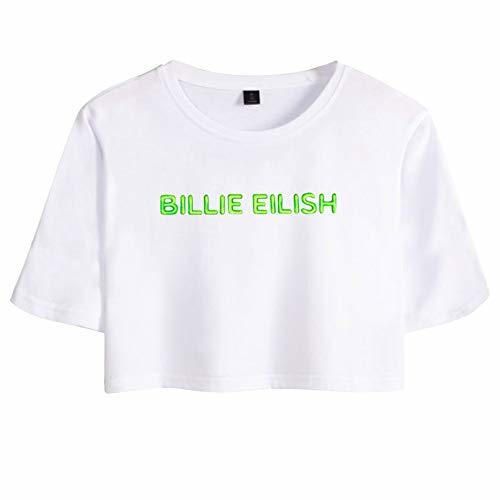 Billie Eilish Crop Top Mujer Verano Camiseta Manga Corta T Shirt Camisa