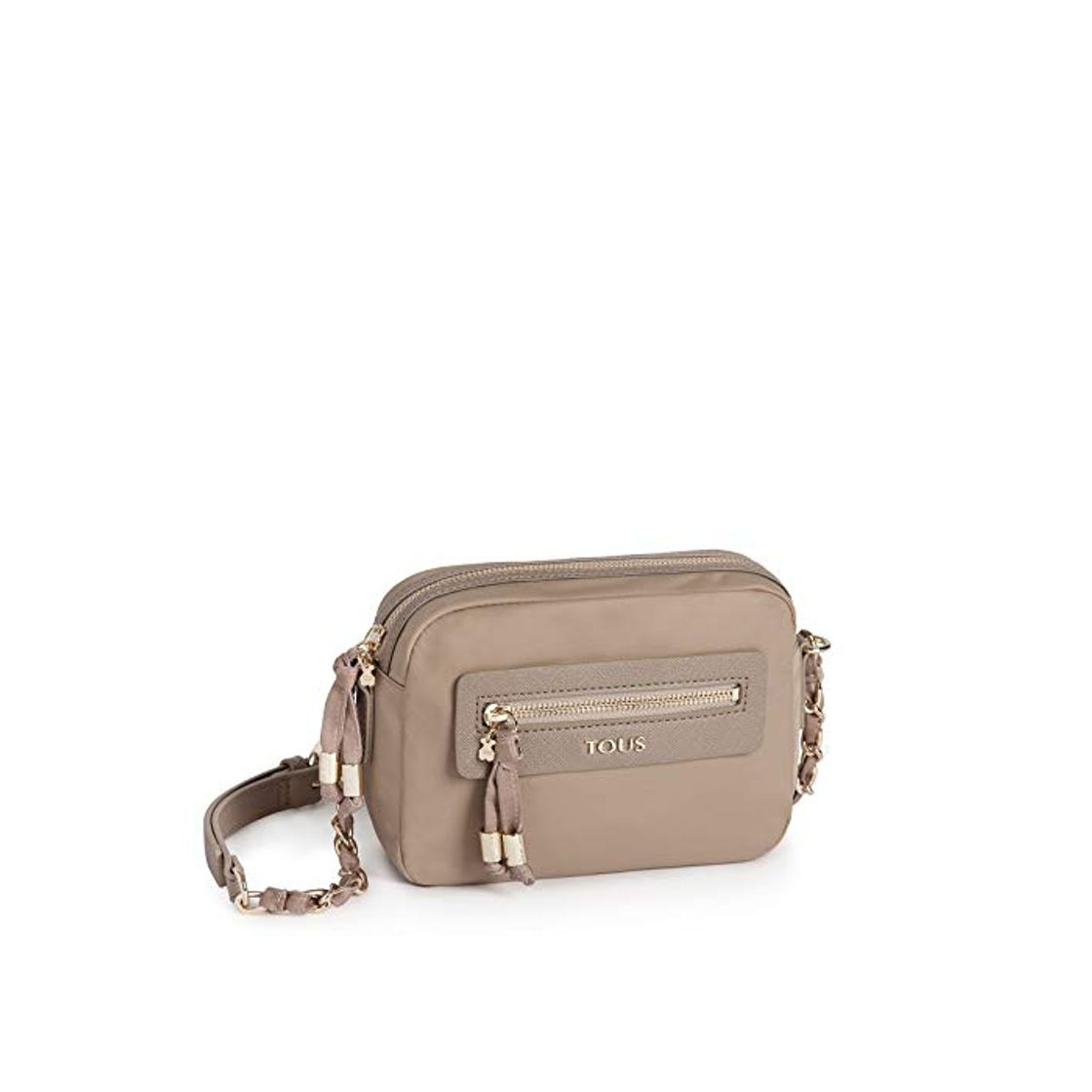 Moda Tous Jacalanda Brunock Chain, Bolso Bandolera para Mujer, Beige