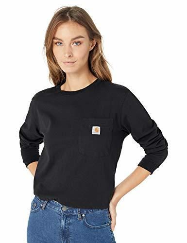 Carhartt Womens Pocket Workwear Rib Knit Long Sleeve T Shirt