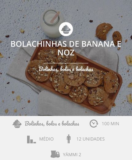 Bolachinhas de banana e noz - Yammi