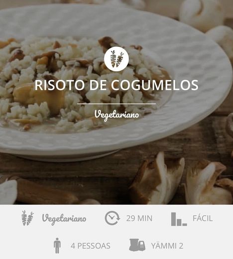 Risoto de cogumelos - Yammi