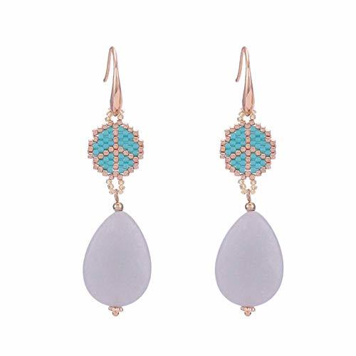 Producto Fingertipflicker Perlas De Cristal Pendientes De Gota Para Mujer Pendientes De Boda