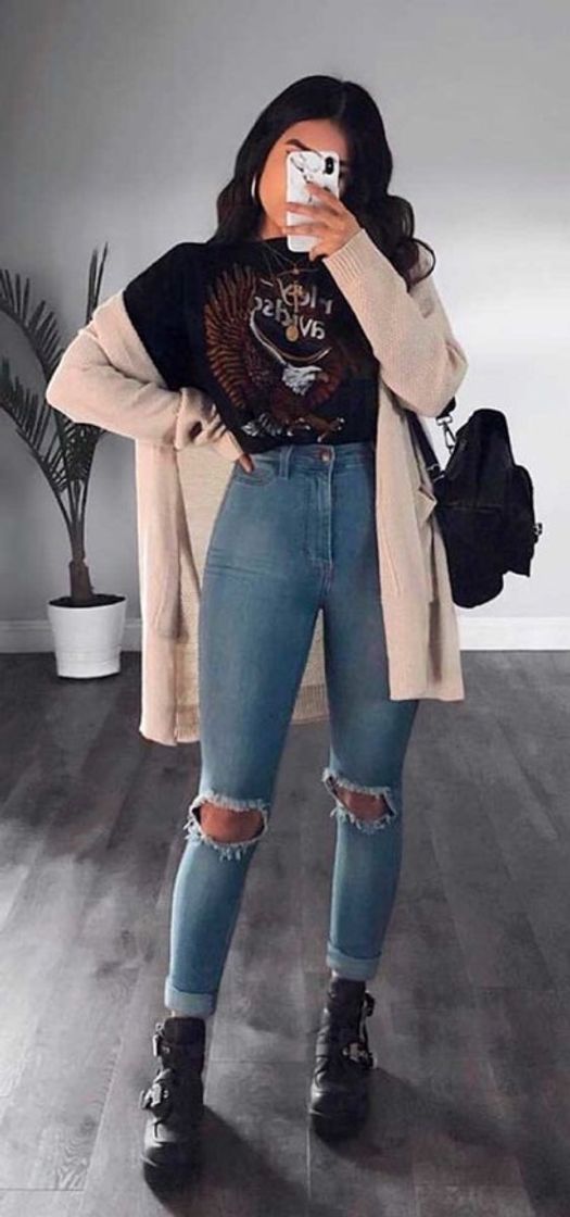 Moda Jeans e cardigan 