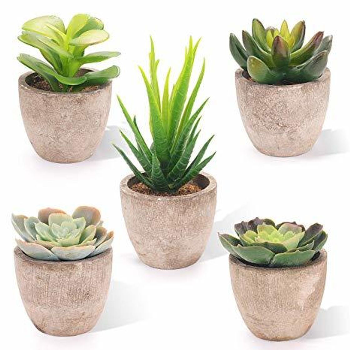 Social EEKONG Plantas Artificiales Suculentas Plásticas Flor pequeñas en Maceta para decoración del