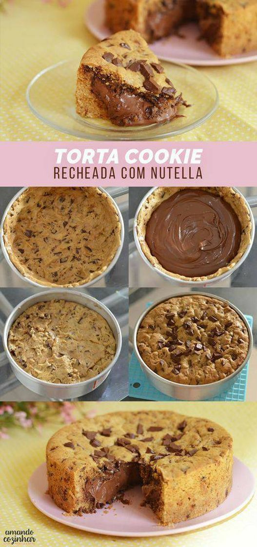 Fashion Torta de cookie recheada de nutella