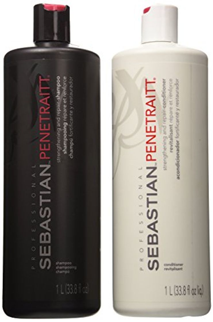 Belleza Sebastian Penetraitt Strengthening and Repair Shampoo & Conditioner Liter Set..