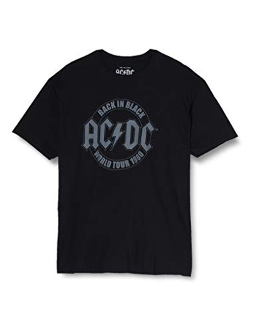 Moda AC/DC Tour Emblem Camiseta, Negro