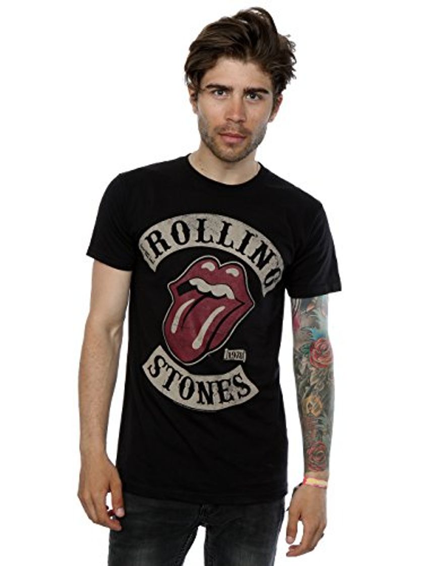 Moda Rolling Stones Tour 78 Mens Blk TS Camiseta, Negro