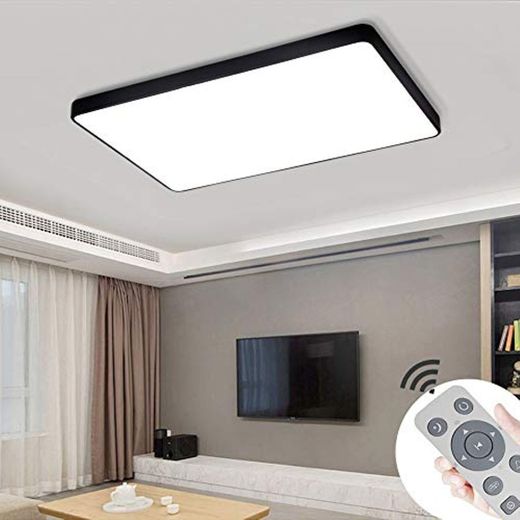 COOSNUG Lámpara de techo LED 72W Luz de techo cuadrada regulable negra