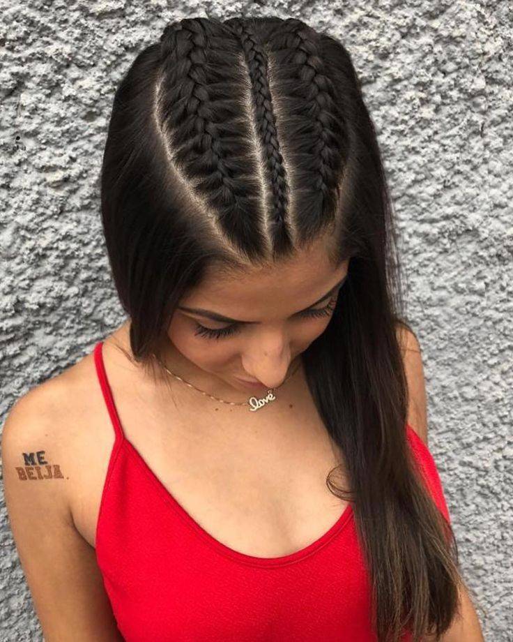 Moda 💕Penteado cabelo liso💕