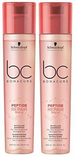 2er Peptide Repair Rescue Shampoo Bonacure Schwarzkopf Professional Micellar für feines bis