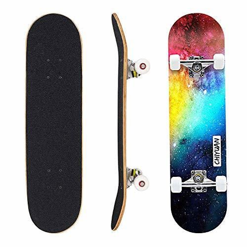 Eseewin Skateboard 7 Capas Decks 31"x8 Pro Skate Board Completo Maple Wood