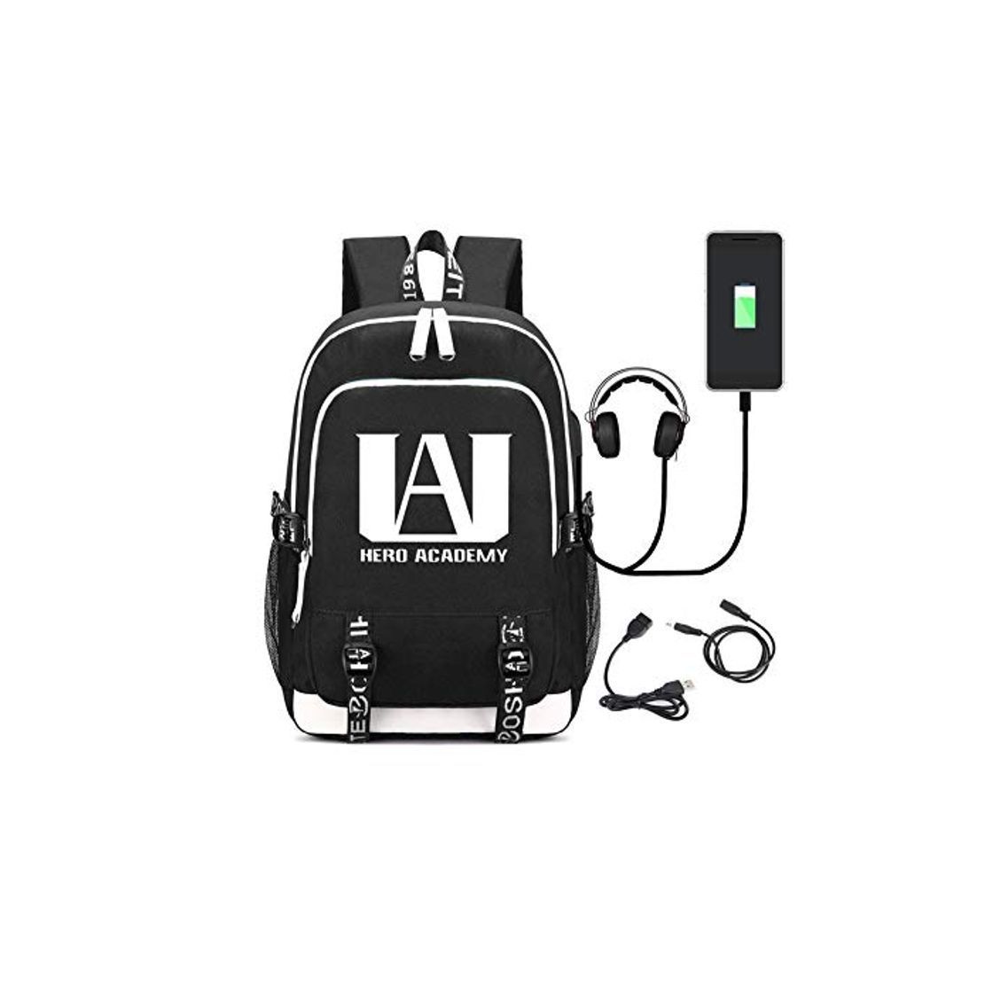 Product Mochila My Hero Academia 36L-55L Luminosa Niños Niñas 36~55L con USB Mochilas