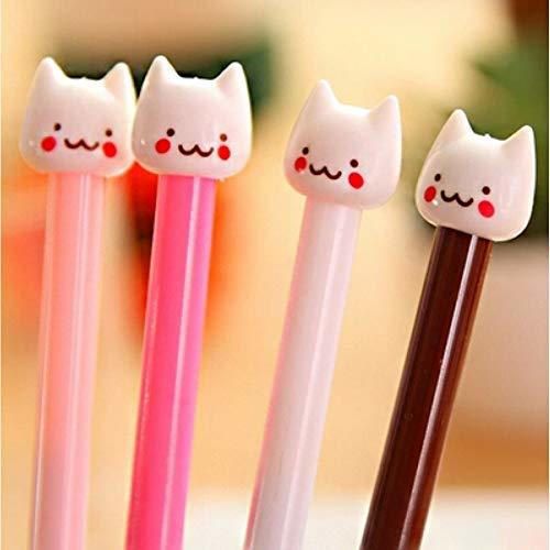 SASHUI Pluma De Gel 12 Unids/Lote Lindo Gato Gel Pluma Kawaii Papelería