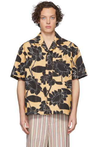 Moda Jacquemus: Yellow 'La Chemise Jean' Short Sleeve Shirt | SSENSE