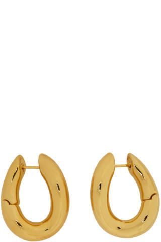 Balenciaga: Gold Loop Earrings | SSENSE