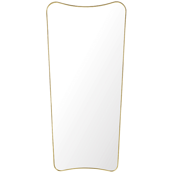 Fashion Gubi F.A. 33 mirror, large, polished brass | Finnish Design Shop