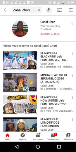 Canal chori - YouTube 