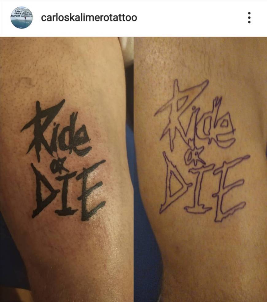 Fashion Tattoo Ride Or Die