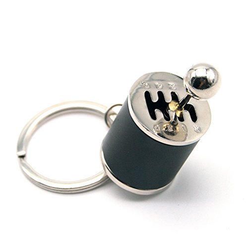 Waterwood Creative Auto Part Model Gear Box Shifter Keychain Key chain Ring-Silver&Black