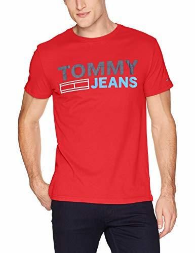 Tommy Hilfiger Essential Logo Camiseta, Rojo