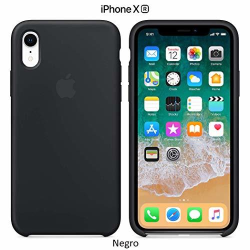 Electronic Funda Silicona para iPhone XR Silicone Case, Logo Manzana, Textura Suave, Forro