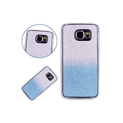 MUTOUREN Samsung Galaxy S6 Suave Caso de TPU Brillante Destello espumoso Caso