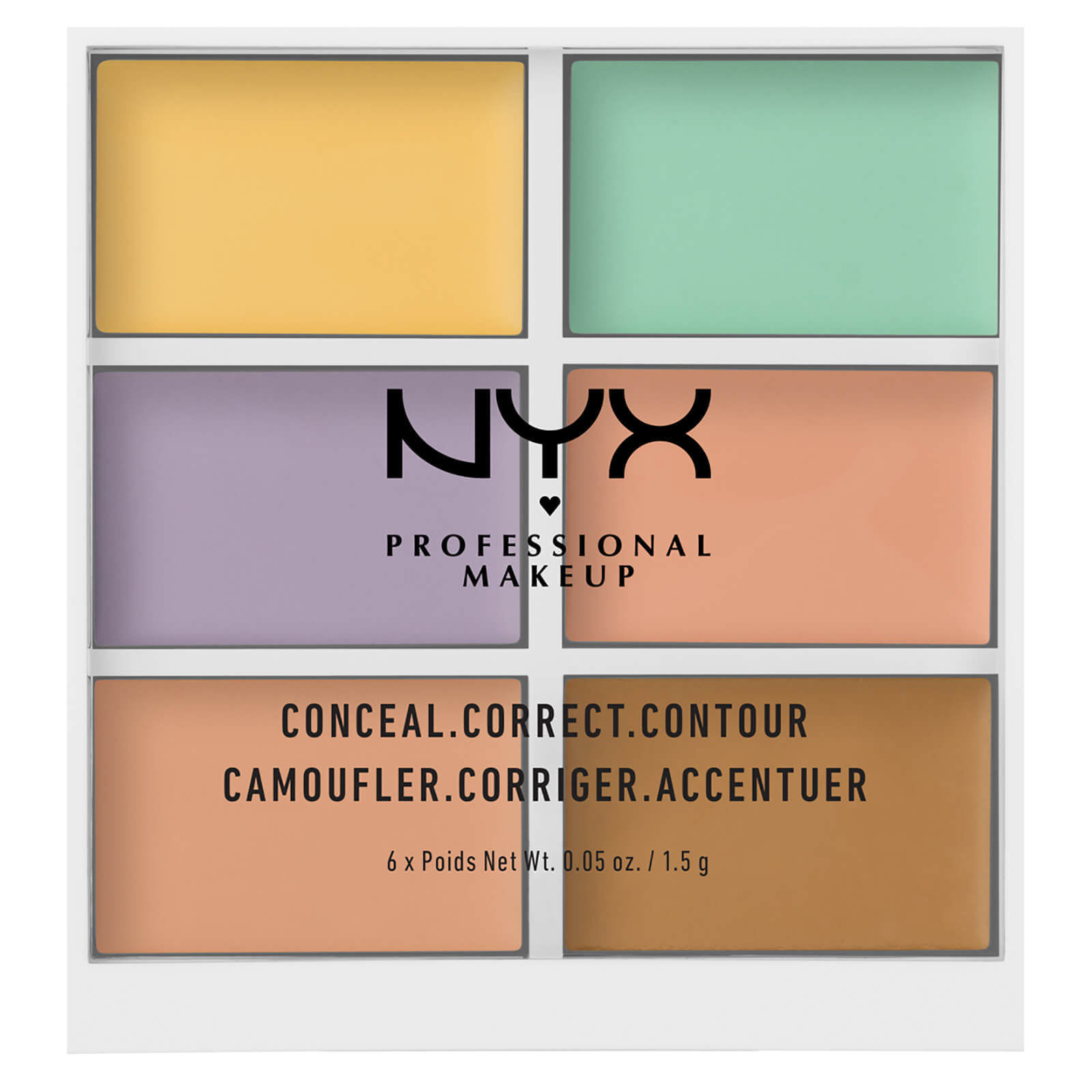 Paleta de Camuflagem de Correção de Cor da NYX Professional