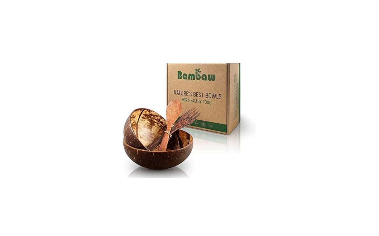 Product Coconut Bowl Set Wooden Cutlery Bambaw