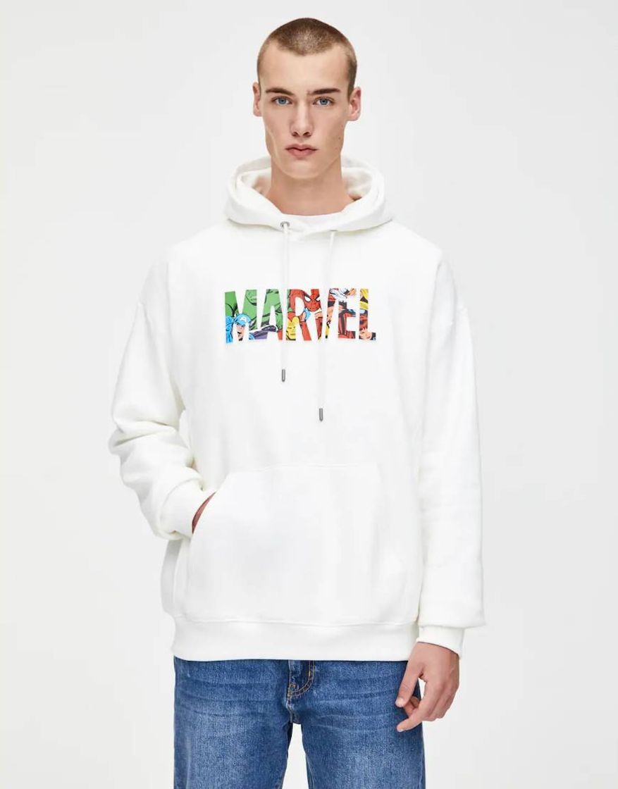 Fashion White Marvel sweatshirt