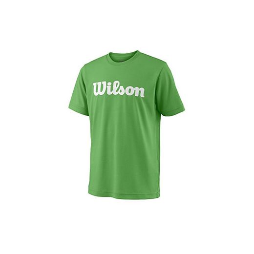 Wilson, Y Team Script Tech Tee, Camiseta deportiva manga corta unisex para