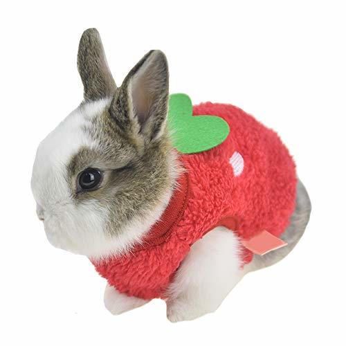 FLAdorepet Winter Warm Bunny Rabbit Clothes Small Animal Chinchilla Ferret Costume Outfits