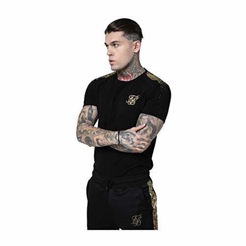Social Camiseta Siksilk Raglan Foil Black & Gold M
